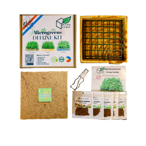 DELUXE Microgreens Starter Kit (Wood Design)